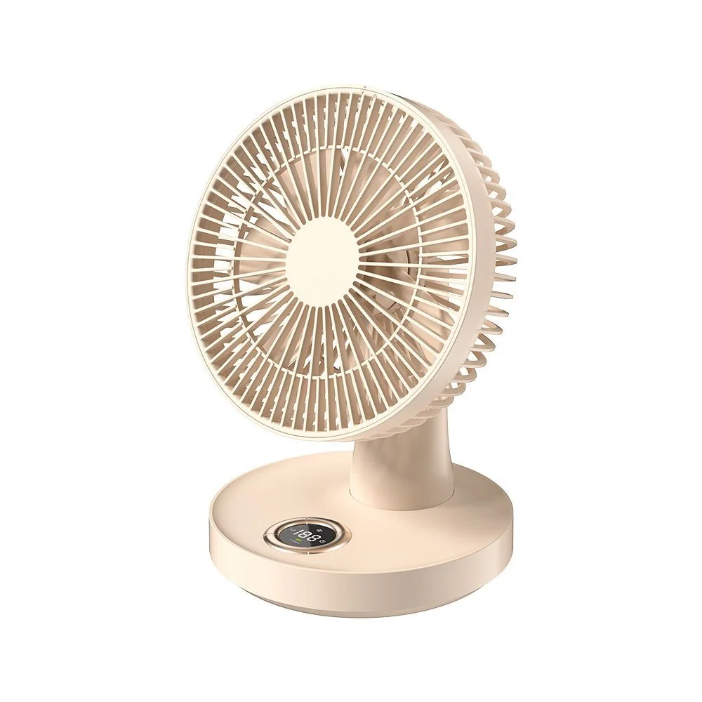 Plochý stolový ventilátor, béžový