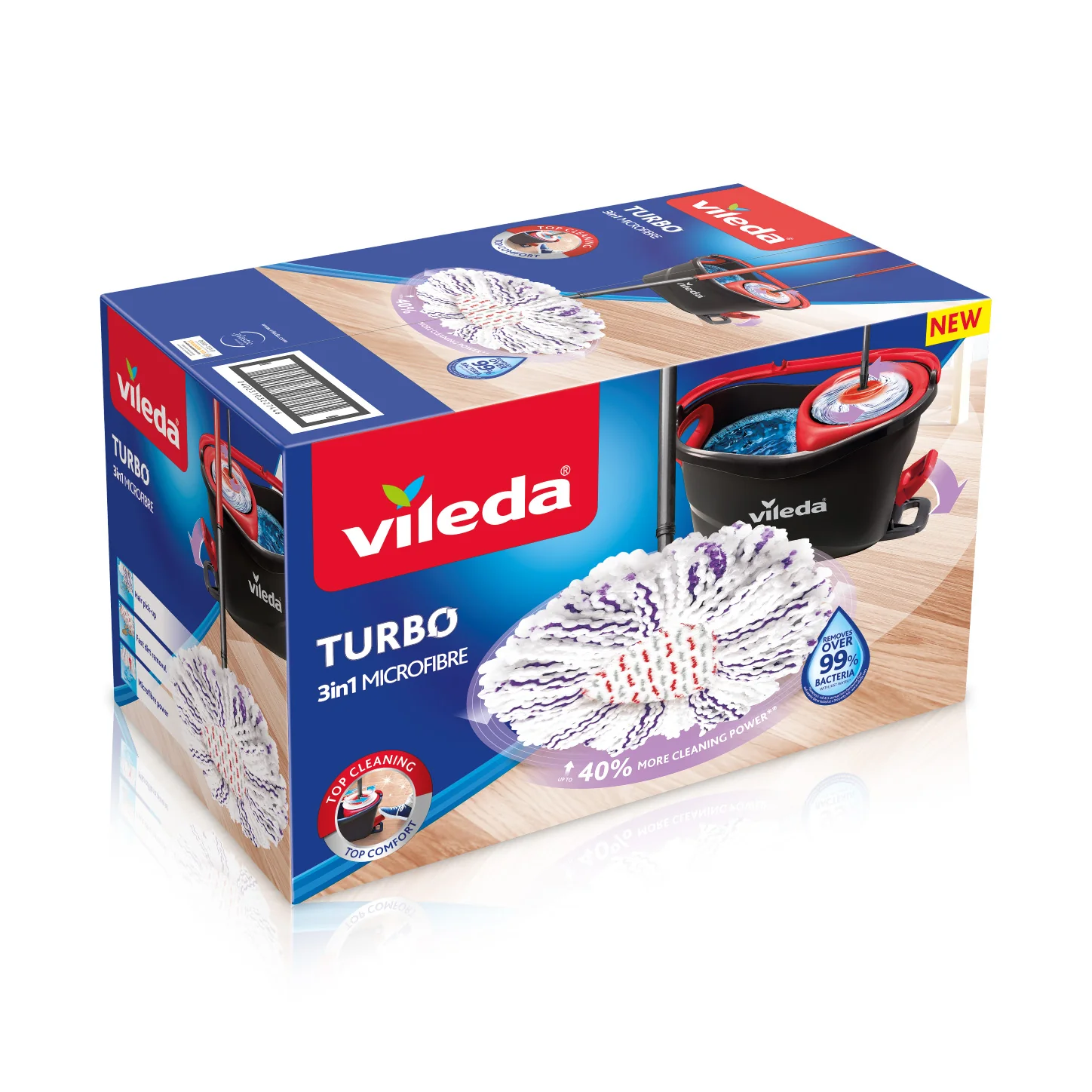 Vileda TURBO 3v1 1×1 ks, mop s vedrom