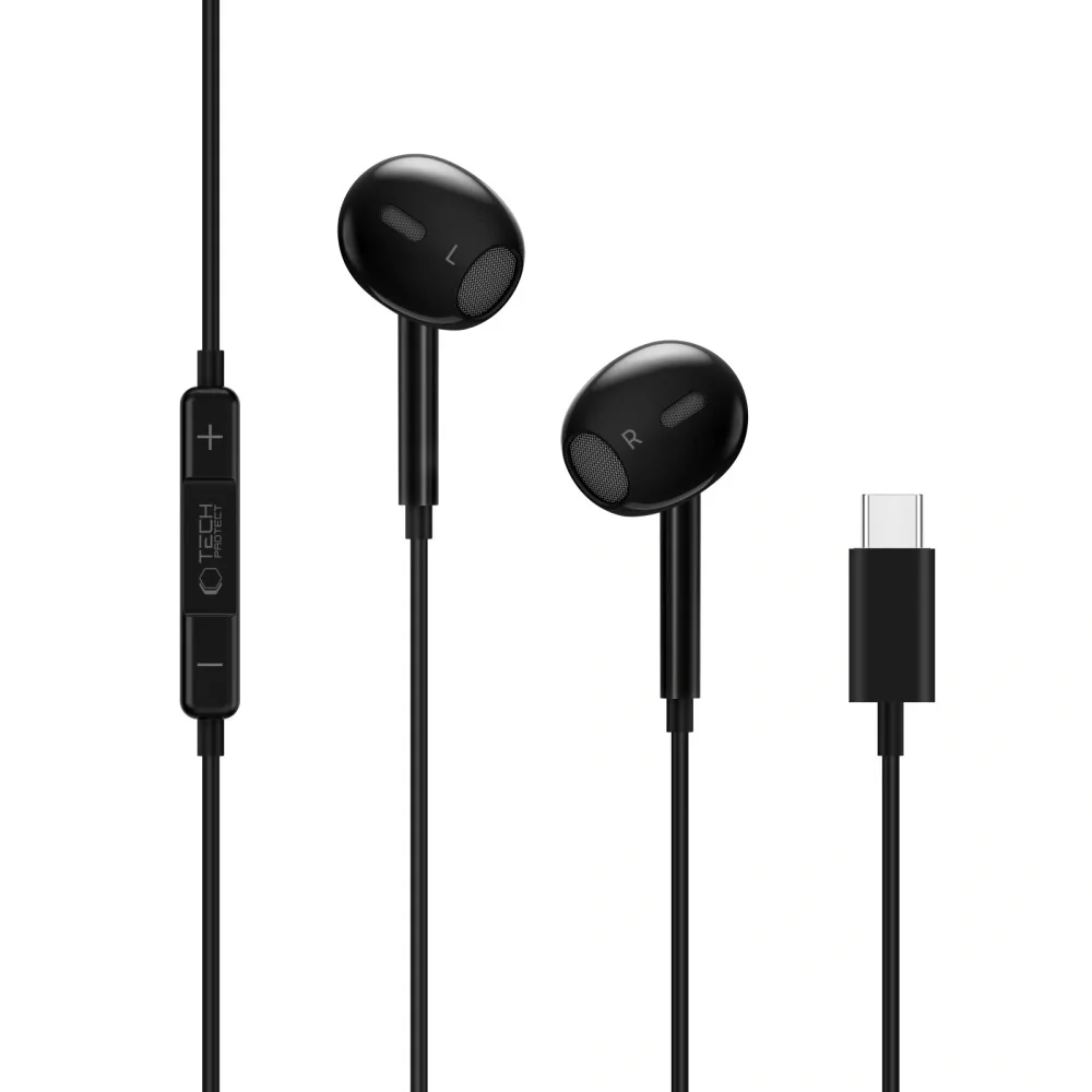 Tech-Protect Ultraboost Core G2 slúchadlá do uší USB-C, čierne