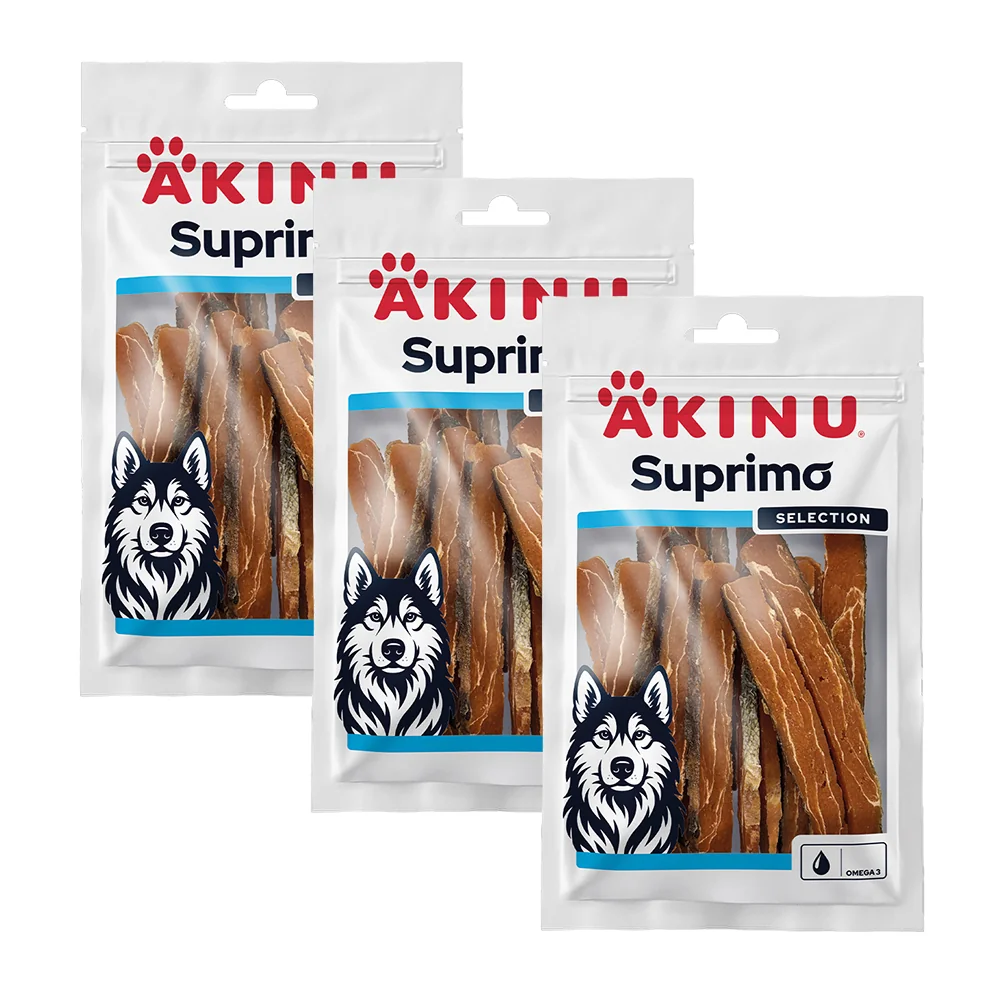 Akinu SUPRIMO SELECTION Kúsky lososa s  kožou 75 g MTP 3 ks