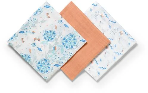 BABYONO Plienky mušelínové Super soft 3 ks - oranžová 1×3 ks, mušelínové plienky