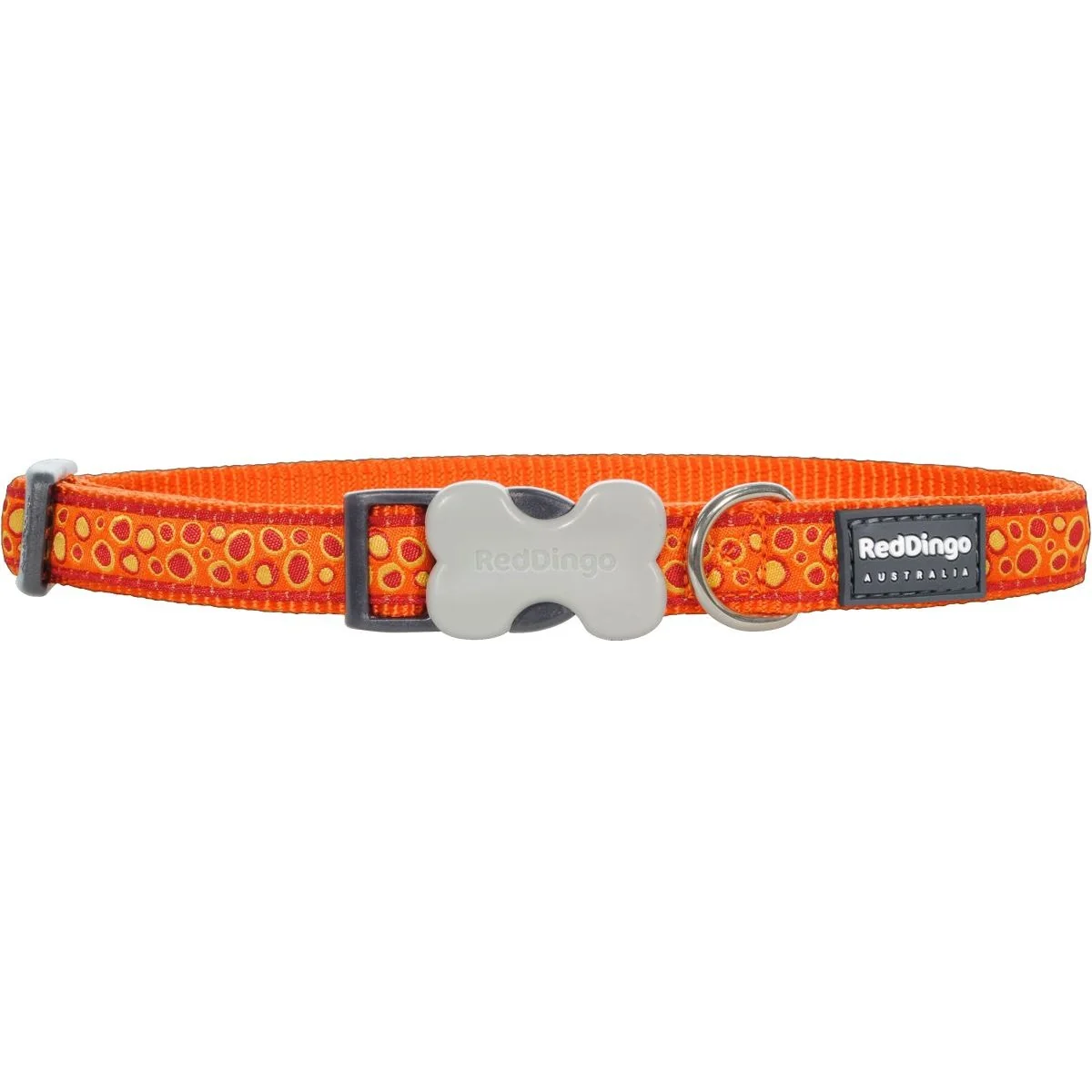Nylonový obojok Red dingo bedrock oranžový, Veľkosť: L