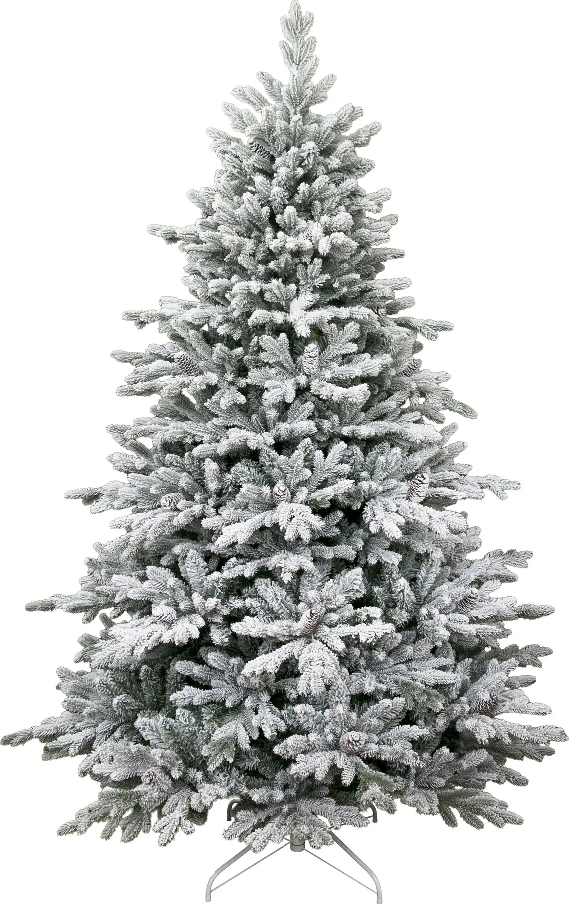 MagicHome vianočný stromček Frosty, 1 ks Zasnežený, 3D+2D, extra hustý, 150 cm