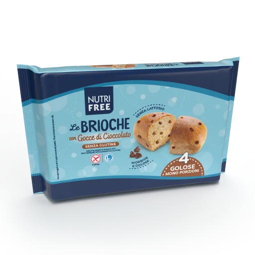Nutrifree Le Brioche con Gocce di Cioccolato 1×200 g, briošky s čokoládou