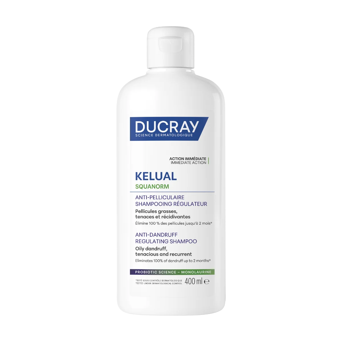 DUCRAY KELUAL SQUANORM Šampón proti mastným lupinám 1×400 ml, šampón proti lupinám