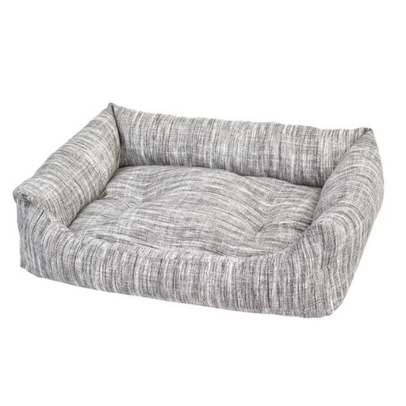 DUVO+ Mäkký pelech pre psov s extra hrubým vankúšom 110x85x22cm sivý