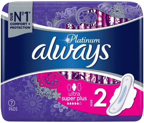 Always Platinum Single 7ks Super+ 1×7 ks, hygienické vložky