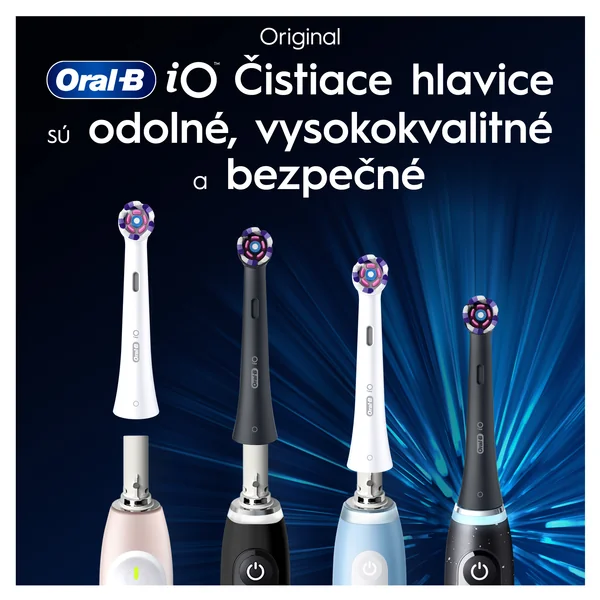 Oral-B iO Series Radiant White náhradné hlavice pre bielenie zubov, čierne 4 ks