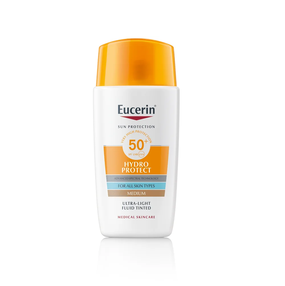 Eucerin SUN Ultra ľahký fluid na tvár HYDRO PROTECT SPF 50+, stredne tmavý 1×50 ml, fluid