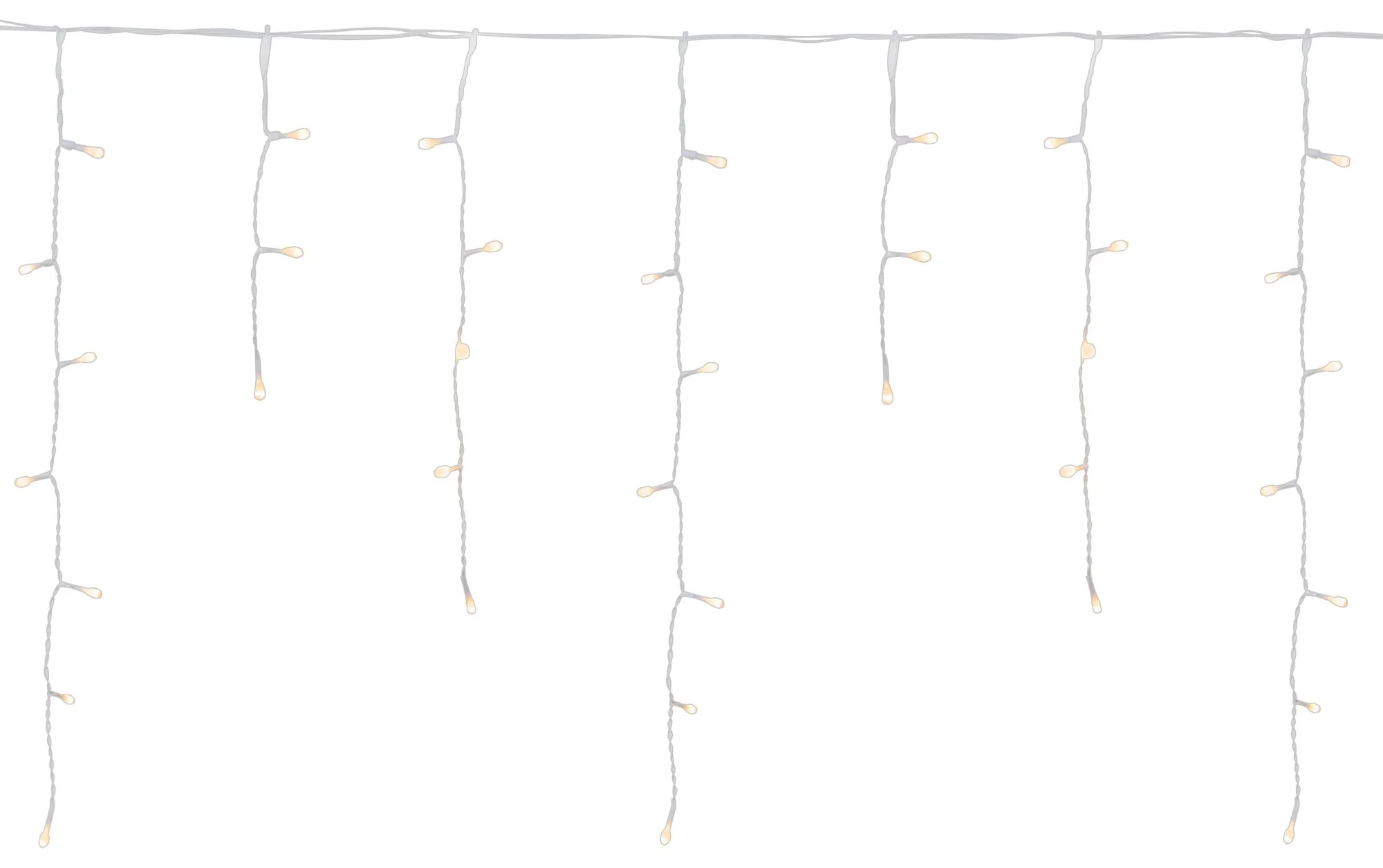 MagicHome LED cencúľová reťaz MULTI CONNECT Icicle, 1 ks 400 LED teplá biela, stále svetlo, 230 V/50 Hz, IP44, bez zdroja, exteriér, 10 m
