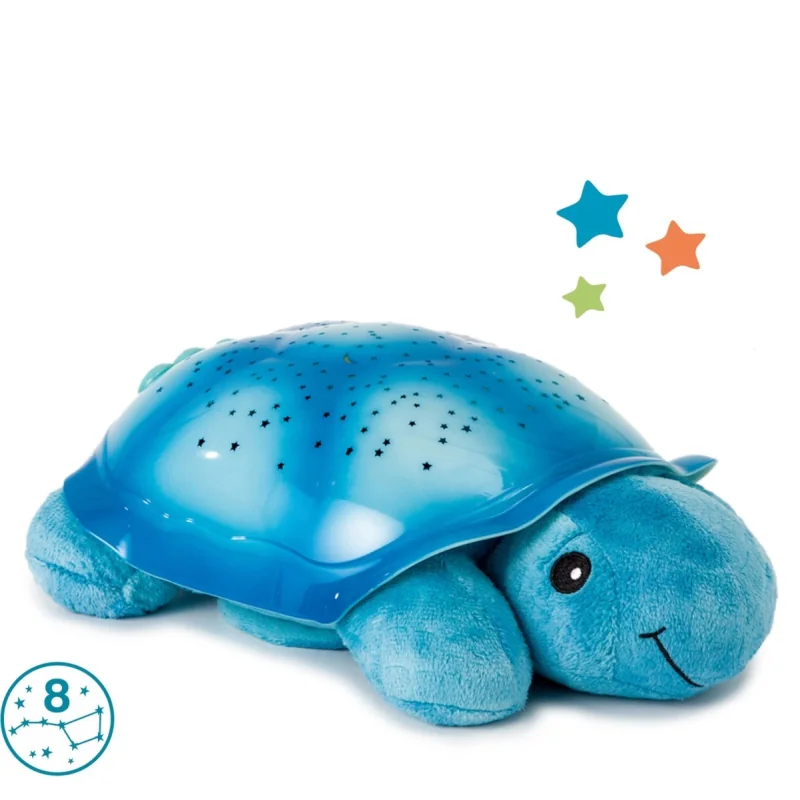 CLOUD B Twilight Turtle nočné svetielko – korytnačka, modrá, projektor hviezd