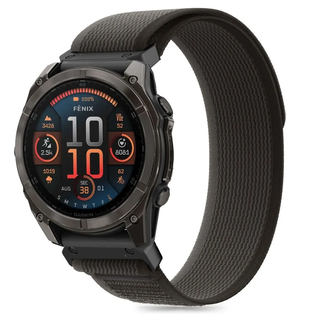 Tech-Protect Nylon remienok na Garmin Fenix 5 / 6 / 6 Pro / 7 / 8 47mm / E, black/orange / E, black/orange