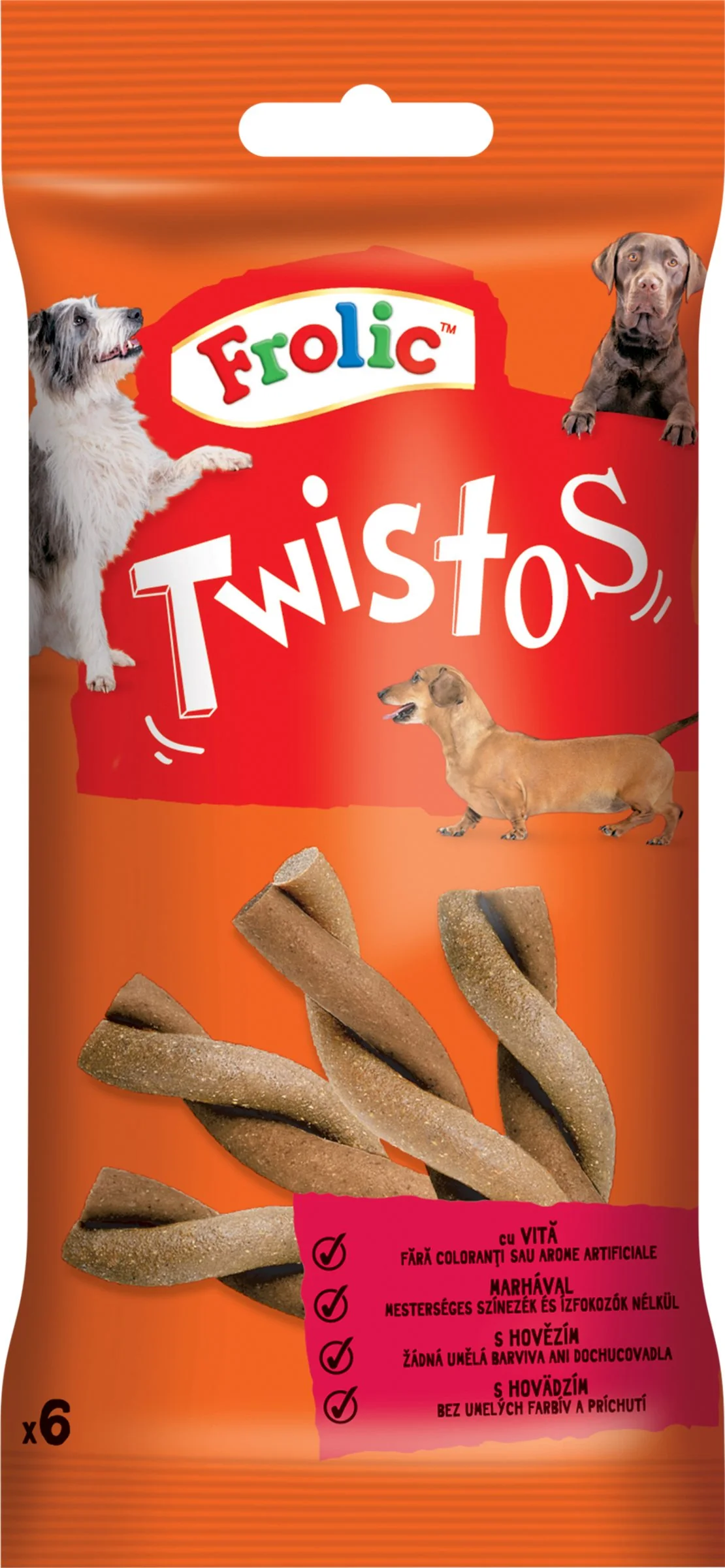 FROLIC pochúťka Twistos 1×105 g, pochúťka pre psy