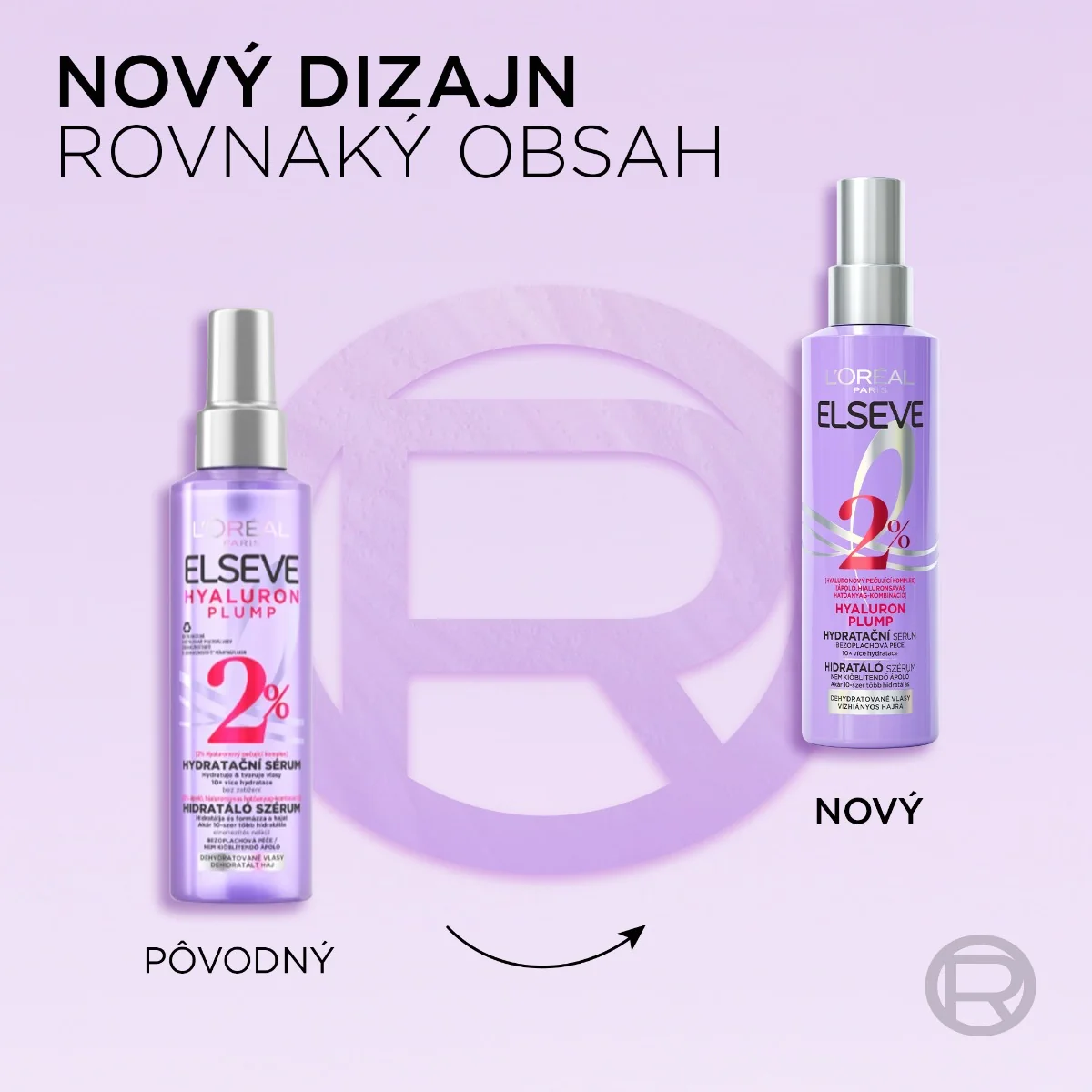 L'Oréal Paris Elseve Hyaluron Plump Hydratačné sérum s 2 % hyalurónovým ošetrujúcim komplexom 1×150 ml, hydratačné sérum