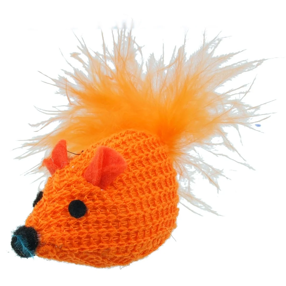 Hračka Magic Cat myška bavlna s catnipom 6cm 40ks