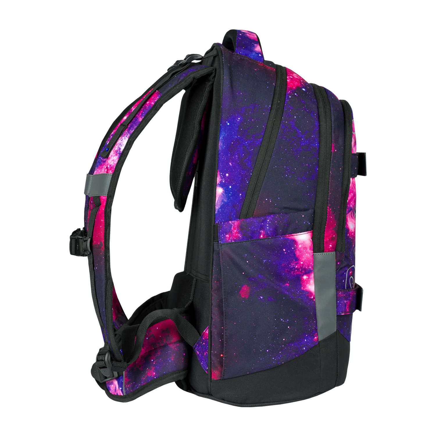Baagl školský batoh Skate Max Galaxy reflexné prvky
