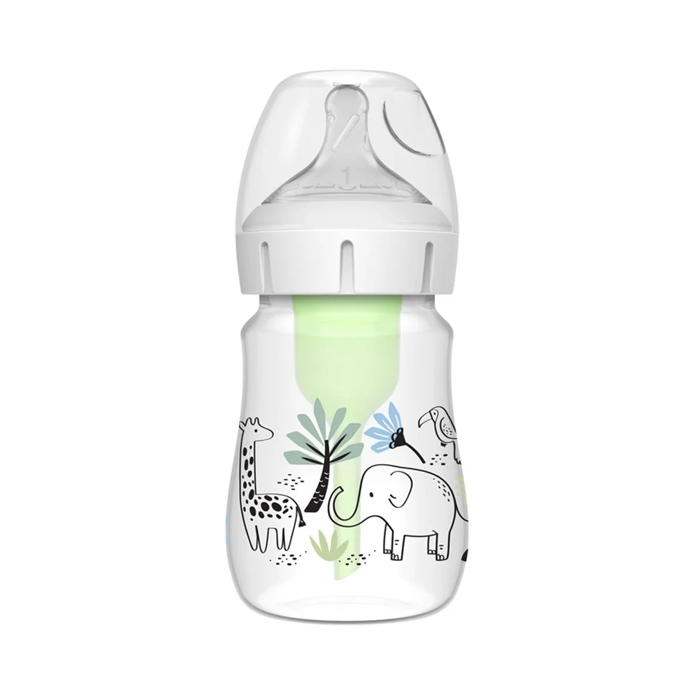 Dr. Brown’s Dojčenská fľaša Džungľa options+ Wide Neck 150 ml Anti-colic – 1 ks