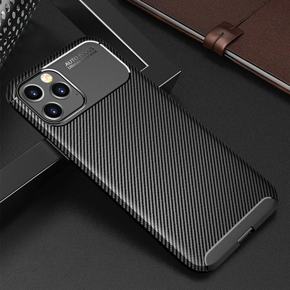 Puzdro Carbon Bush Elite pre Xiaomi 12 Pro - Čierna