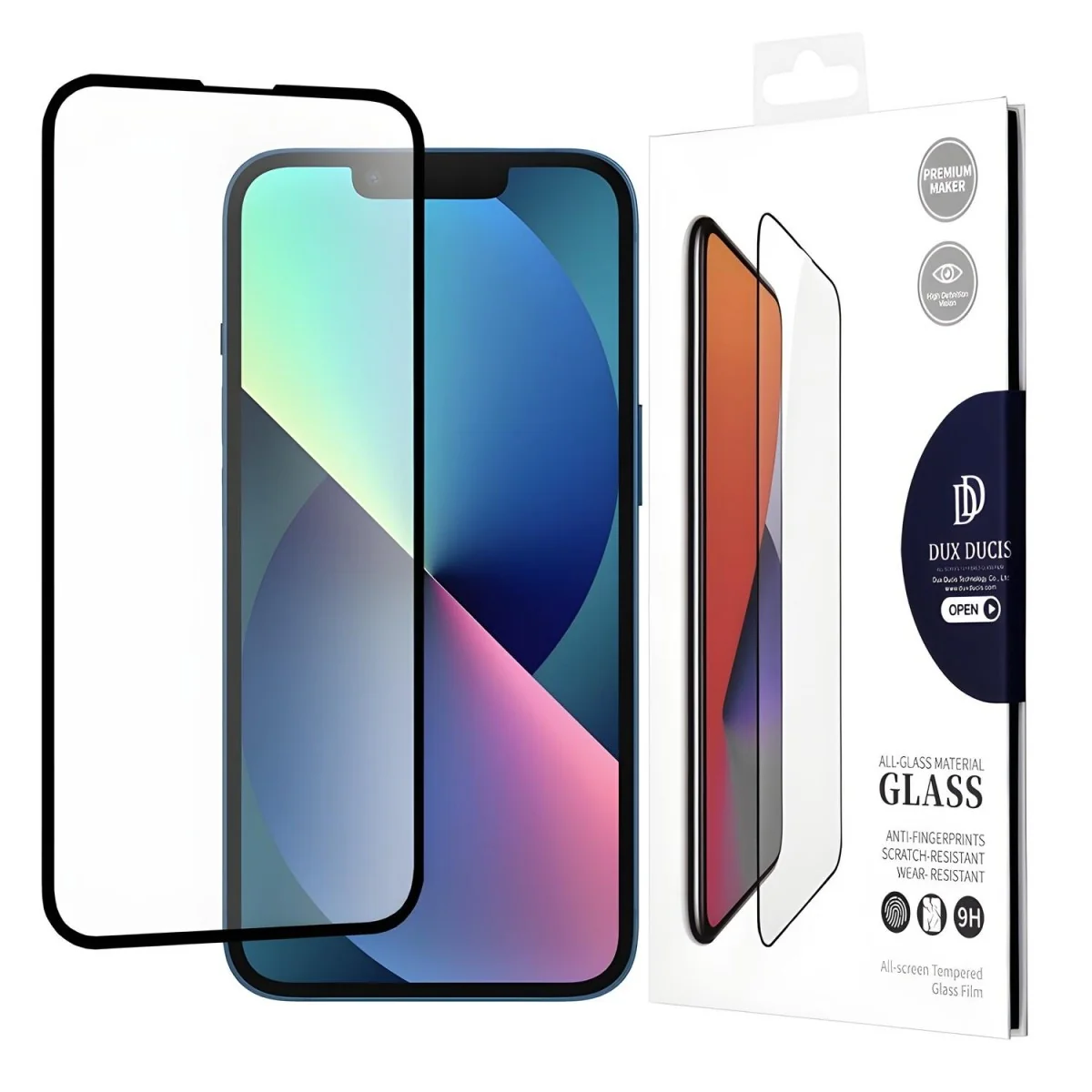 10D Tvrdené sklo pre Apple iPhone 14/iPhone 13/iPhone 1 1 x 10D sklo, čierna