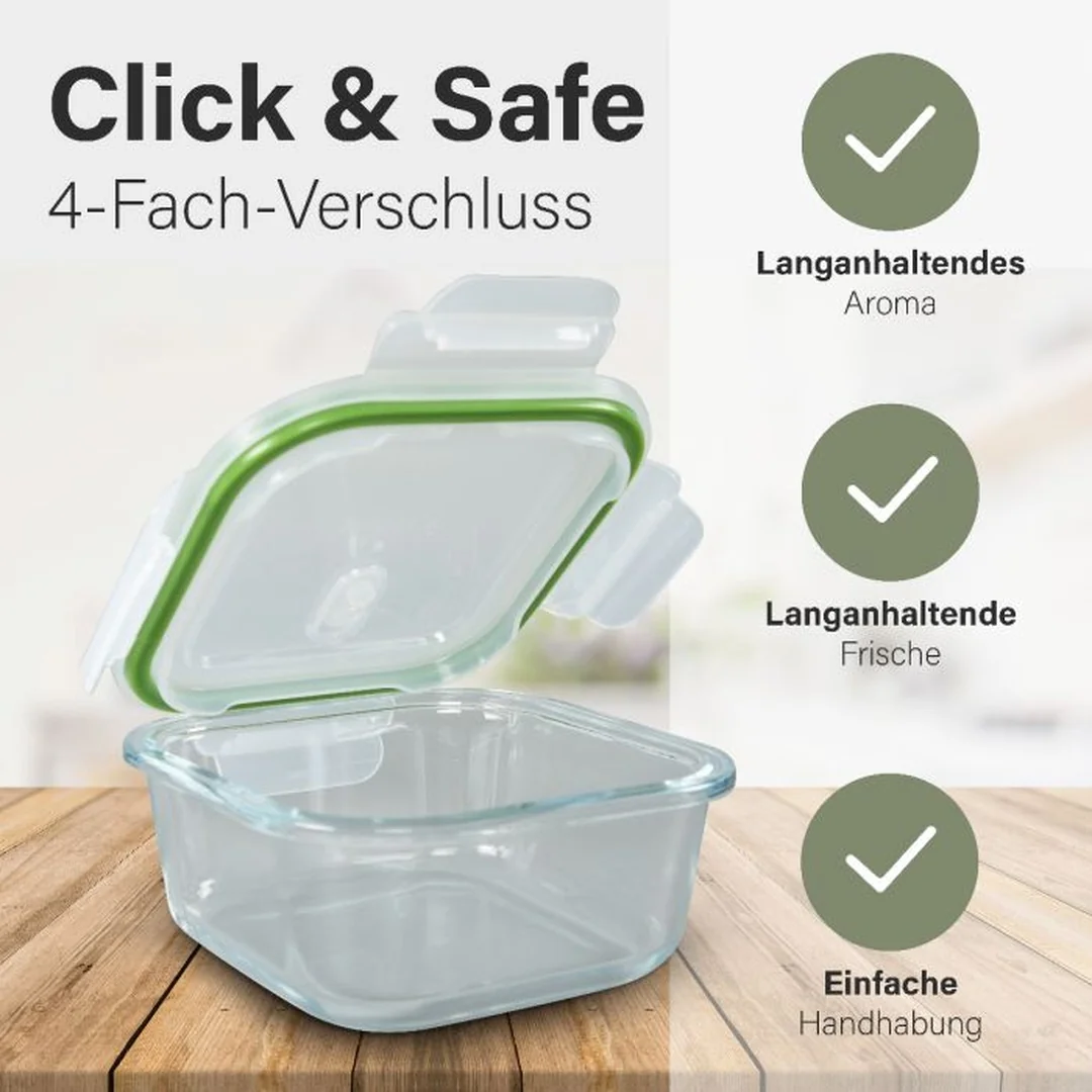 Classbach 7-dielna sada sklenených nádob 1040/800/520/370 ml