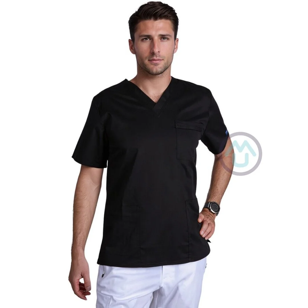 Pánska/ unisex blúza V výstrih - čierna 2XL