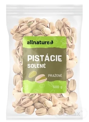 Allnature PISTÁCIE pražené solené 1×500 g, solené pistácie