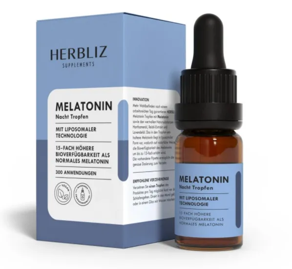 Melatonín lipozomálne kvapky na spanie 10ml HERBLIZ