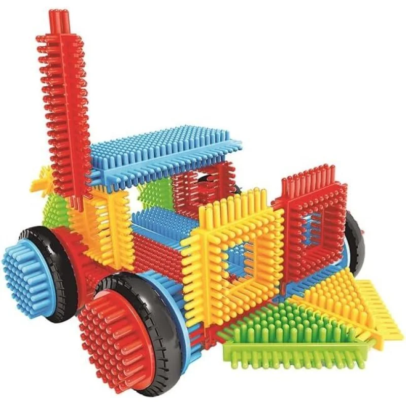 Miniland - Pegy Bricks Závratná jazda stavebnica s vozidlami pre deti