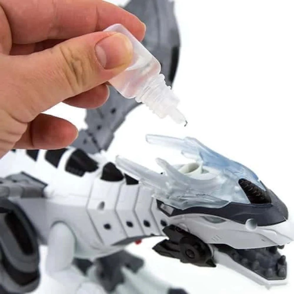 Interaktívny robotický dinosaurus - Biela LED svetlá, realistické zvuky
