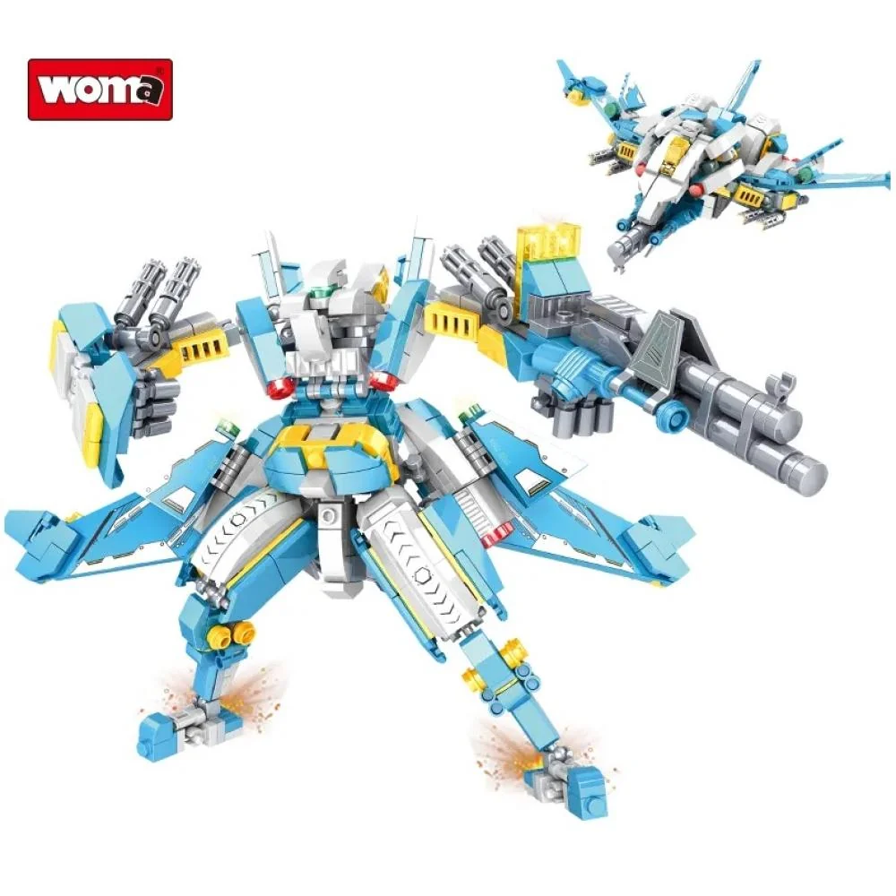 Stavebnica WOMA-Robot 2v1 549 dielov, modrá farba