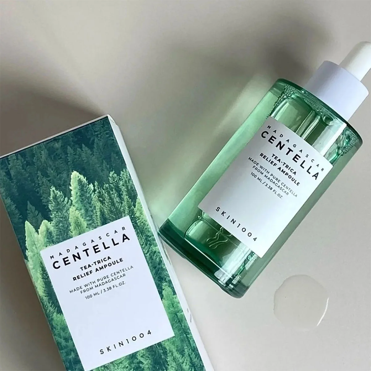 SKIN1004 Madagascar Centella Tea-Trica Relief Ampoule upokojujúce pleťové sérum pre problematickú pleť a akné 100 ml