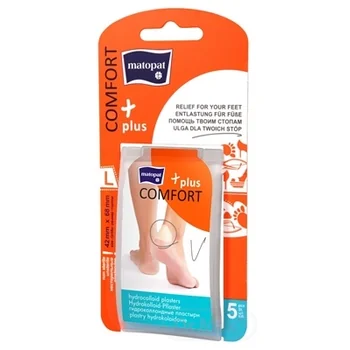 Matopat COMFORT plus Náplasť hydrokoloidná veľ. L, 42x68 mm, elastická, nesterilná 1x5 ks
