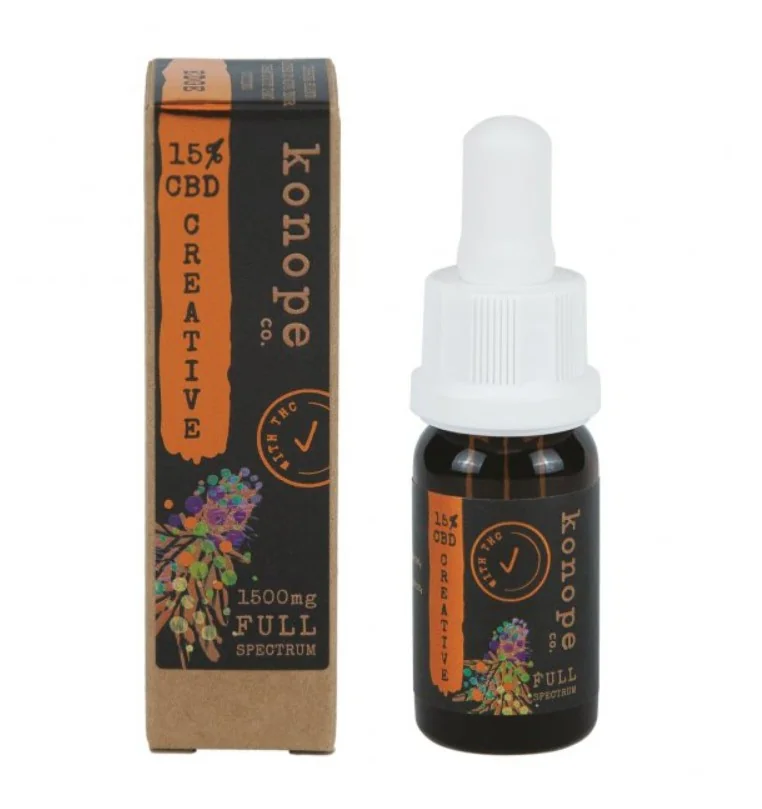 Konope co. 15% CBD Creative Edge Full Spektrum 1500mg 1×10 ml, organický olej