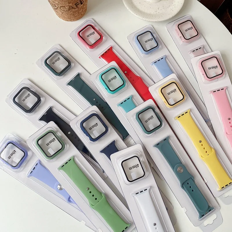 BStrap Silicone remienok s puzdrom na Apple Watch 38mm white