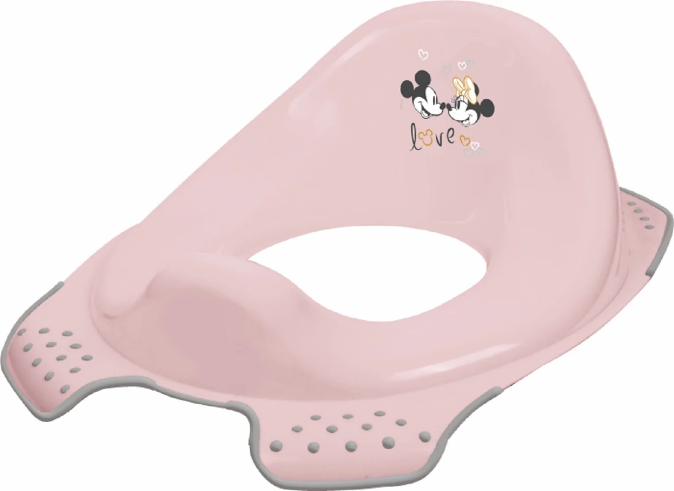 Adaptér - tréningové sedátko na WC - Minnie Mouse, púdrovo ružové