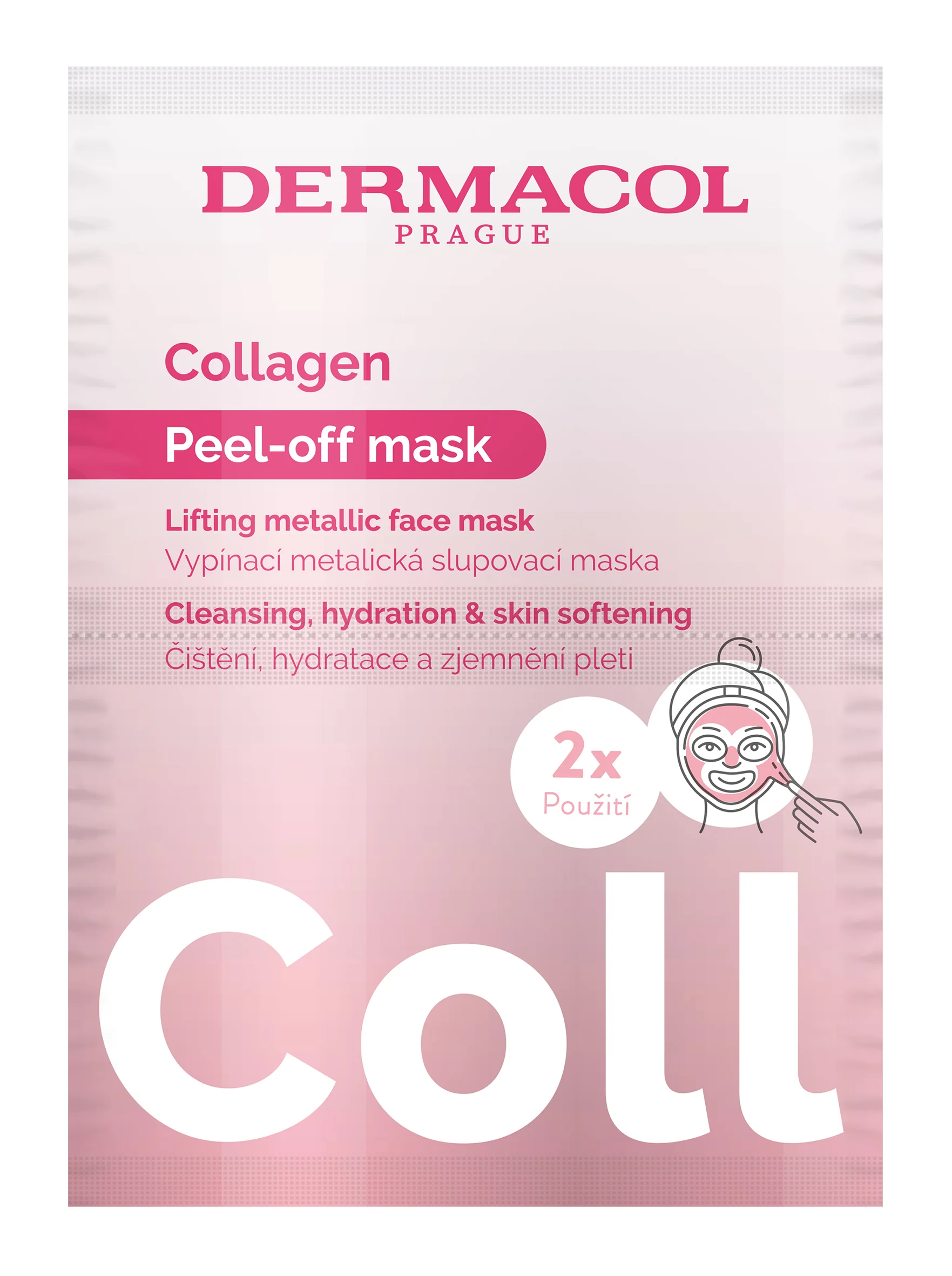 Dermacol Collagen vypínacia zlupovacia maska 2 x 8 ml