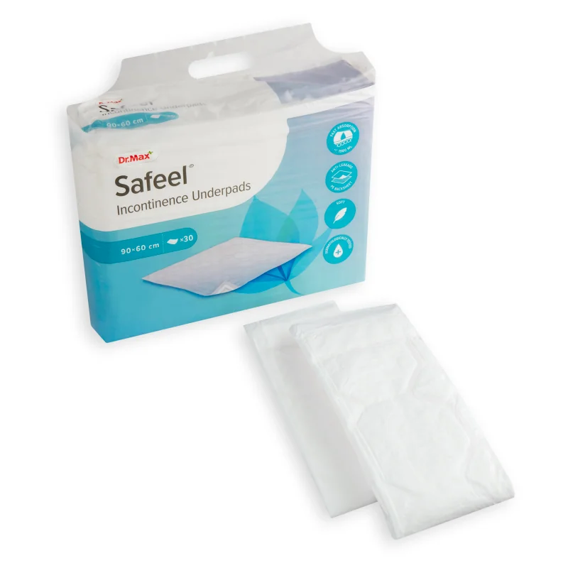 Dr. Max Safeel Lady Incontinence Underpads 90 x 60 cm 1×30 ks, absorpčné podložky