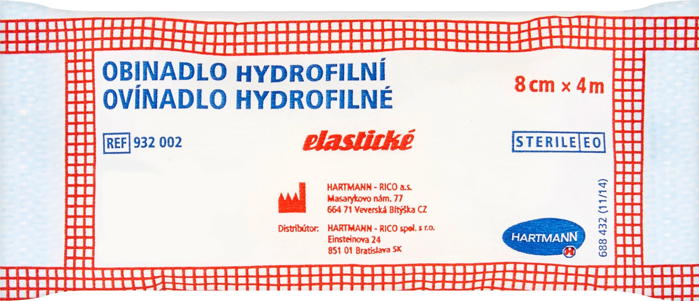 Ovínadlo hydrofilné elastické sterilné (8cm x 4m) 1x1 ks