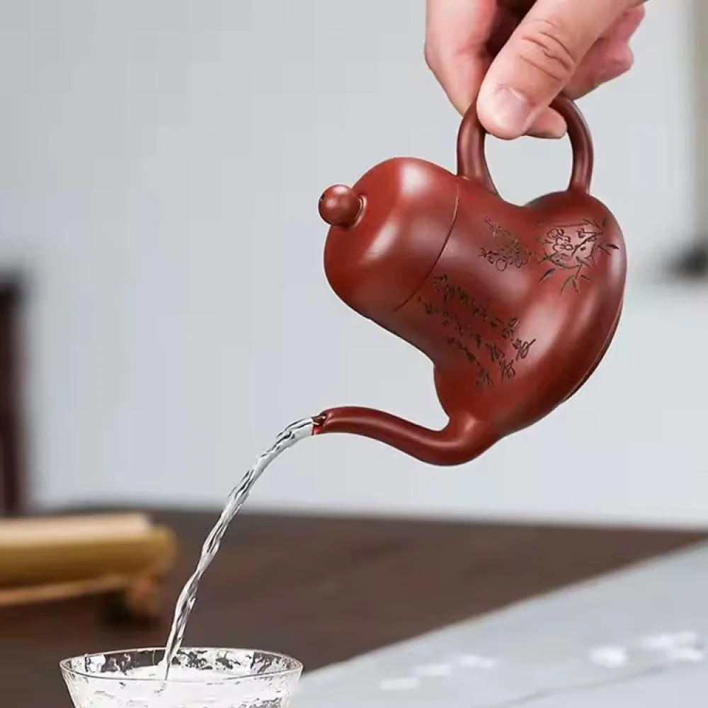Čajník Zhenshen Hnedá/Červená 220ml, keramika