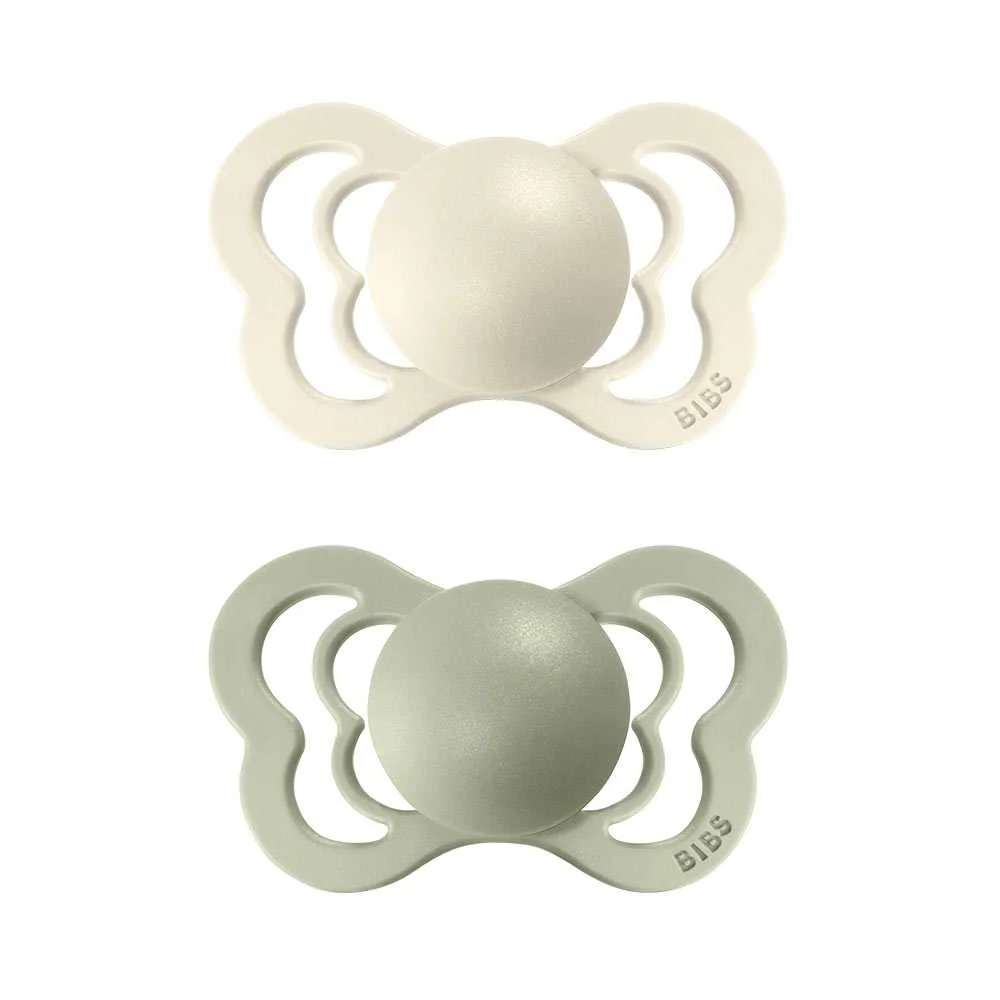 BIBS Couture ortodontický cumlík z prírodného kaučuku ivory/sage 1×2 ks, cumlíky z kaučuku