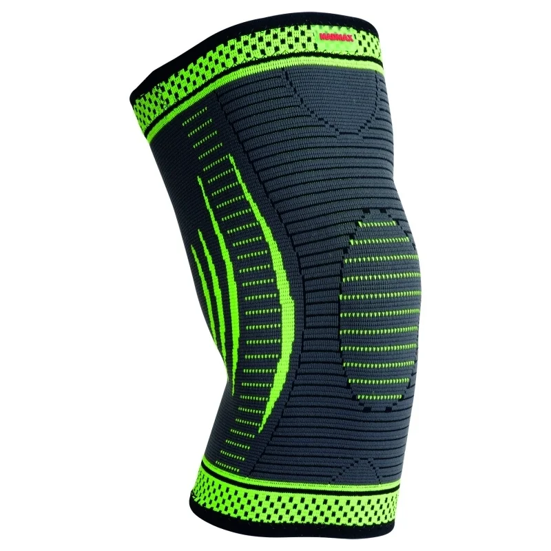 MADMAX MFA-284 3D COMPRESSIVE KNEE SUPPORT - Dark grey/neon green, L