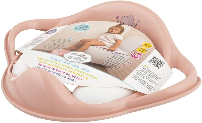 MALTEX Redukcia na WC s úchytmi mäkká Sloník Minimal - peach rose 1×1 ks, redukcia na WC