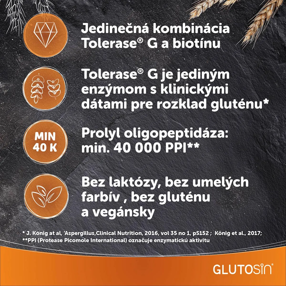 Glutosin 1×60 tbl, výživový doplnok na trávenie gluténu