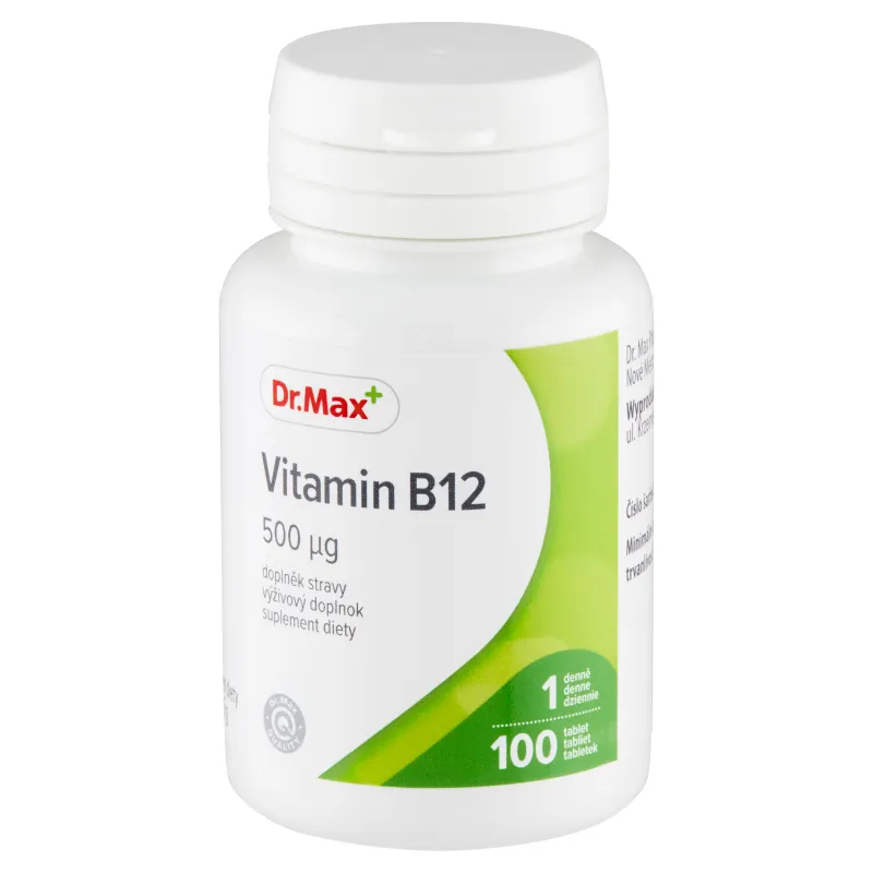 Dr. Max Vitamín B12 500 µg 1×100 tbl, výživový doplnok