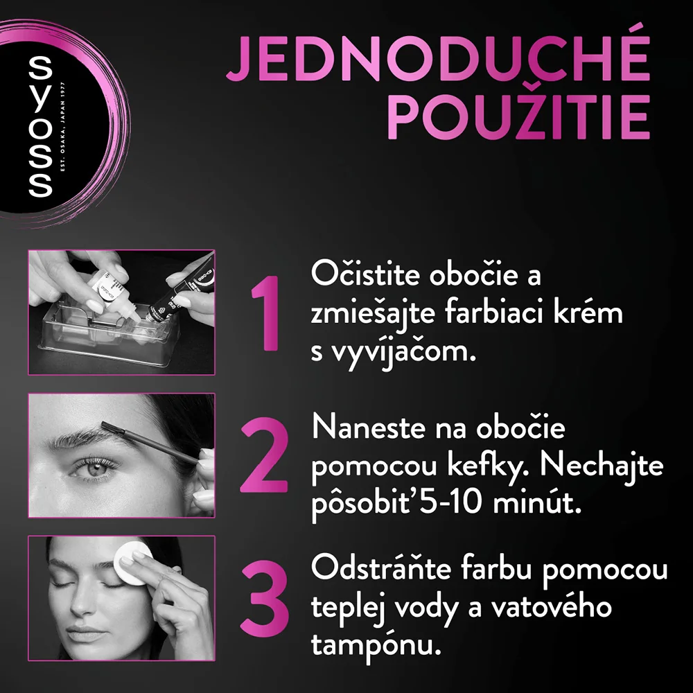 Syoss Brow Tint farba na obočie Tmavohnedý 1×1 ks, farba na obočie