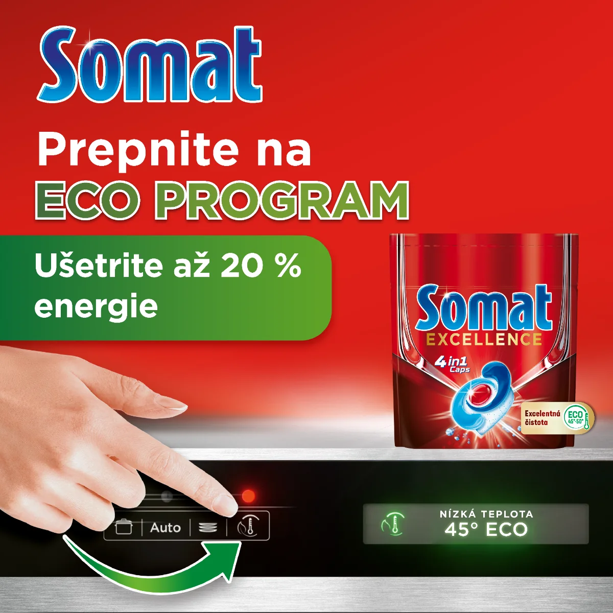Somat Excellence kapsuly do umývačky riadu 50 ks 1×50 ks, kapsuly do umývačky