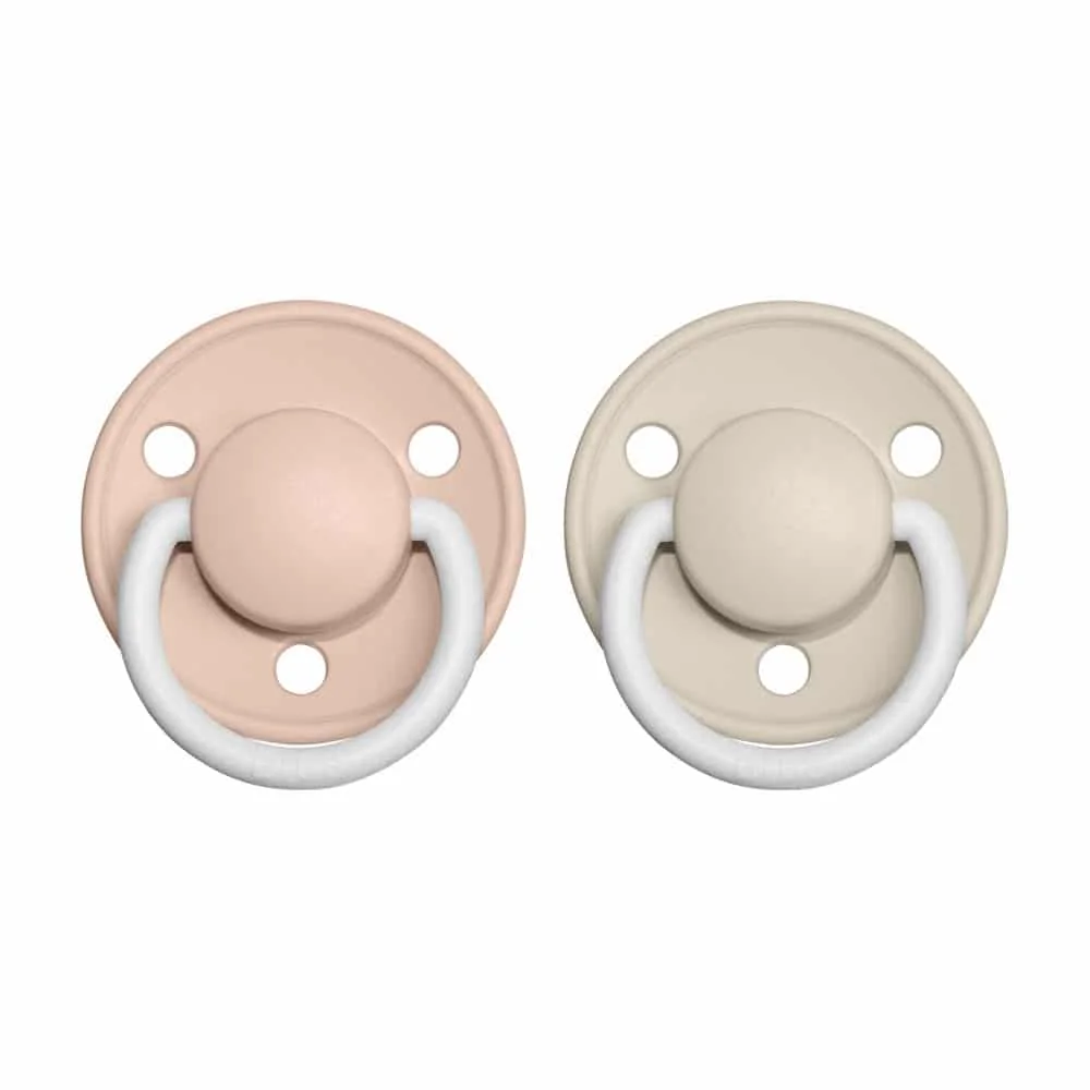 BIBS De Lux cumlíky z prírodného kaučuku 2ks veľkosť 2 - Blush Nočný / Vanilla Nočný