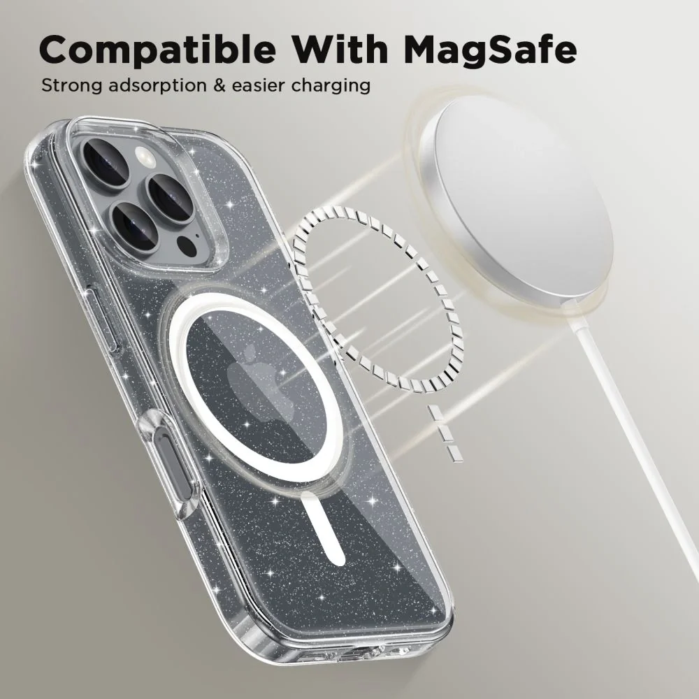 Tech-Protect Flexair MagSafe kryt na iPhone 16e, glitter