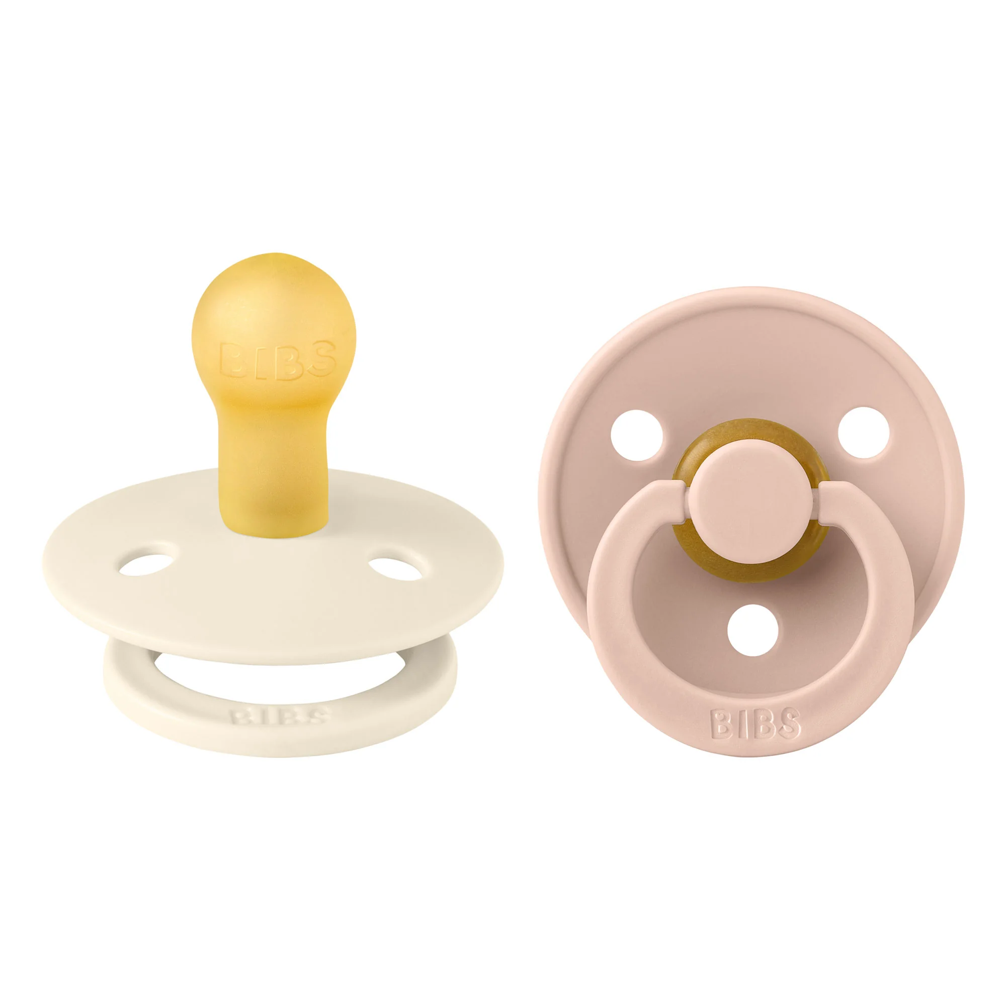 BIBS Colour cumlíky z prírodného kaučuku 2ks veľkosť 1 - Ivory / Blush