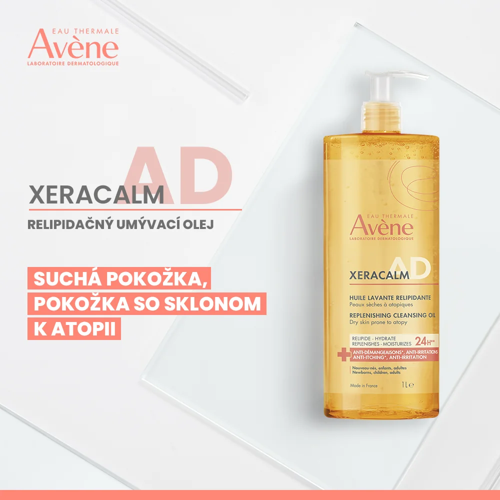 AVÈNE XeraCalm A.D Relipidačný umývací olej 1000 ml